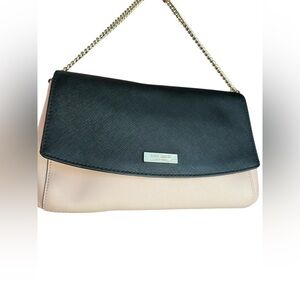 Like NEW!! Kate Spade Laurel Way Greer Warm Vellum/Black Leather